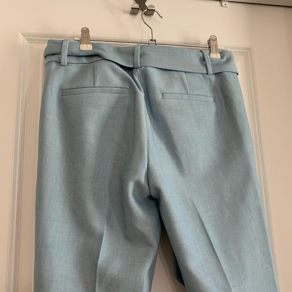 Baby blue LOFT marisa tie waist pants cropped - Picture 2 of 8